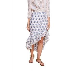NEW GUADALUPE DESIGN azure midi skirt in blue